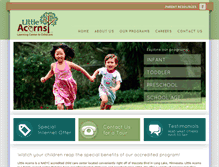 Tablet Screenshot of littleacornschildcare.com
